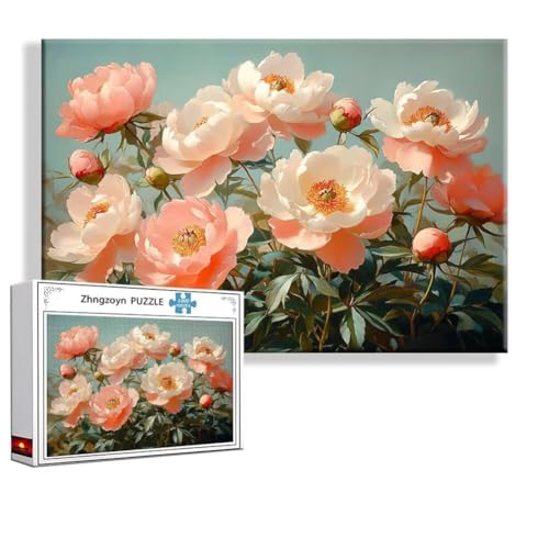 Puzzle Blume Blume 1500 Teile Groß XXL 87 x 57 cm, Jigsaw Art Impossible Erwachsene Anspruchsvoll, DIY Klassische Jigsaw Erwachsene, Junge, Mädchen, Geschicklichkeitsspiel für Die Ganze Familie S-1 von Zhngzoyn