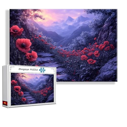 Puzzle Blume Mohn 1500 Teile Groß XXL 87 x 57 cm, Jigsaw Art Impossible Erwachsene Anspruchsvoll, DIY Klassische Jigsaw Erwachsene, Junge, Mädchen, Geschicklichkeitsspiel für Die Ganze Familie H-0 Puzzle Blume Mohn 1500 Teile Groß XXL 87 x 57 cm, Jigsaw Art Impossible Erwachsene Anspruchsvoll, DIY Klassische Jigsaw Erwachsene, Junge, Mädchen, Geschicklichkeitsspiel für Die Ganze Familie H-0 von Zhngzoyn