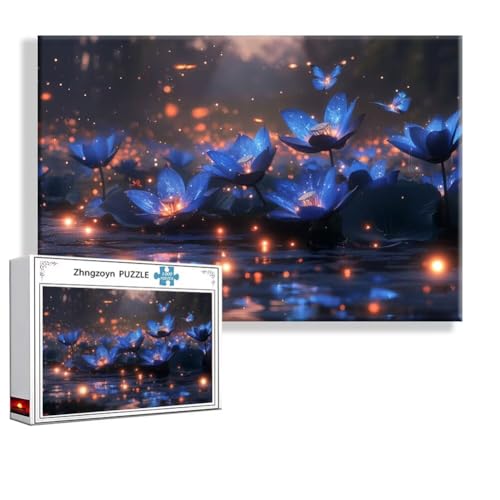 Puzzle Blume Schmetterling 5000 Teile Groß XXL 156x105 cm, Jigsaw Art Impossible Erwachsene Anspruchsvoll, Klassische Jigsaw Erwachsene, Junge, Mädchen, Geschicklichkeitsspiel für Ganze Familie Z-2 von Zhngzoyn