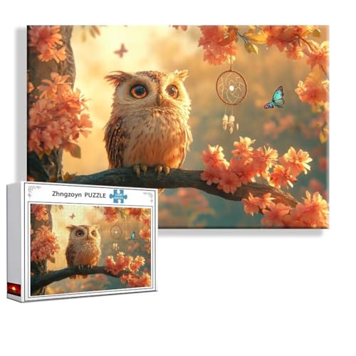 Puzzle Eule Tier 1000 Teile Groß XXL 75 x 50 cm, Jigsaw Art Impossible Erwachsene Anspruchsvoll, DIY Klassische Jigsaw Erwachsene, Junge, Mädchen, Geschicklichkeitsspiel für Die Ganze Familie C-0 Puzzle Eule Tier 1000 Teile Groß XXL 75 x 50 cm, Jigsaw Art Impossible Erwachsene Anspruchsvoll, DIY Klassische Jigsaw Erwachsene, Junge, Mädchen, Geschicklichkeitsspiel für Die Ganze Familie C-0 von Zhngzoyn