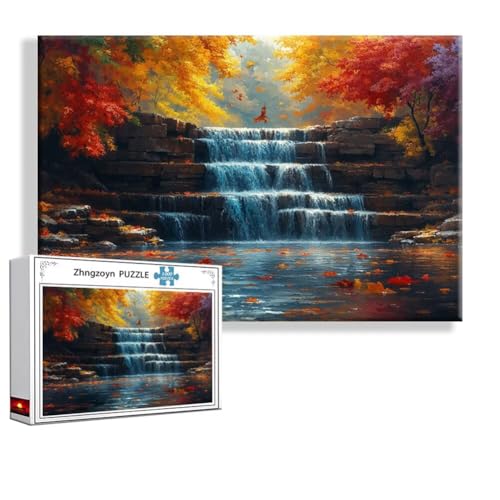 Puzzle Fallen Frühling 1000 Teile Groß XXL 75 x 50 cm, Jigsaw Art Impossible Erwachsene Anspruchsvoll, Klassische Jigsaw Erwachsene, Junge, Mädchen, Geschicklichkeitsspiel für Die Ganze Familie M-2 von Zhngzoyn