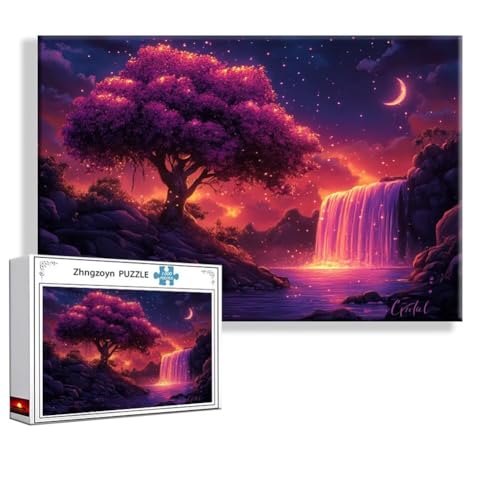 Puzzle Fallen Landschaft 1000 Teile Groß XXL 75 x 50 cm, Jigsaw Art Impossible Erwachsene Anspruchsvoll, Klassische Jigsaw Erwachsene, Junge, Mädchen, Geschicklichkeitsspiel für Die Ganze Familie A-6 von Zhngzoyn