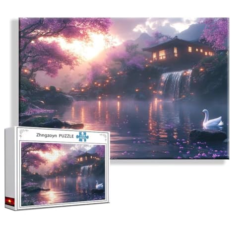 Puzzle Fallen Landschaft 1500 Teile Groß XXL 87 x 57 cm, Jigsaw Art Impossible Erwachsene Anspruchsvoll, Klassische Jigsaw Erwachsene, Junge, Mädchen, Geschicklichkeitsspiel für Die Ganze Familie D-5 von Zhngzoyn