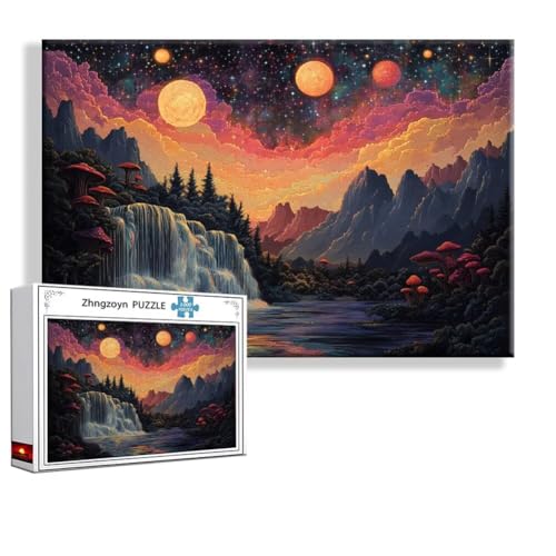Puzzle Fallen Landschaft 2000 Teile Groß XXL 100 x 70 cm, Jigsaw art Impossible Erwachsene Anspruchsvoll, Klassische Jigsaw Erwachsene, Junge, Mädchen, Geschicklichkeitsspiel für Die Ganze Familie K-4 von Zhngzoyn