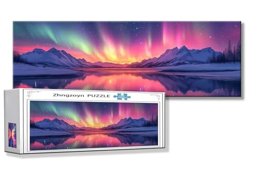 Puzzle Fantasie 900 Teile Aurora Puzzle Erwachsene Anspruchsvoll Groß XXL 87 x 34 cm Jigsaw Panorama, 2025 Impossible Jigsaw, Klassische Holzpuzzle für Erwachsene Männer, Frauen, ältere Menschen J-4 von Zhngzoyn