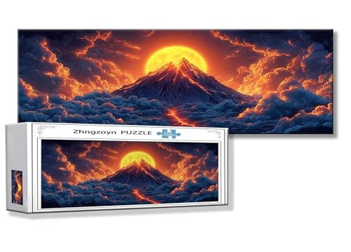 Puzzle Fantasie 900 Teile Berg Puzzle Erwachsene Anspruchsvoll Groß XXL 87 x 34 cm Jigsaw Panorama, 2025 Impossible Jigsaw, Klassische Holzpuzzle für Erwachsene Männer, Frauen, ältere Menschen A-3 von Zhngzoyn