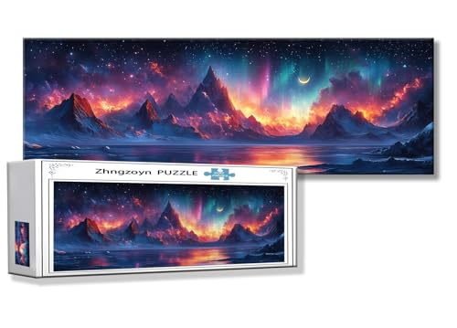 Puzzle Fantasie 900 Teile Berg Puzzle Erwachsene Anspruchsvoll Groß XXL 87 x 34 cm Jigsaw Panorama, 2025 Impossible Jigsaw, Klassische Holzpuzzle für Erwachsene Männer, Frauen, ältere Menschen Y-1 von Zhngzoyn
