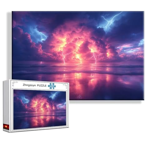 Puzzle Fantasie Strand 1000 Teile Groß XXL 75 x 50 cm, Jigsaw Art Impossible Erwachsene Anspruchsvoll, Klassische Jigsaw Erwachsene, Junge, Mädchen, Geschicklichkeitsspiel für Die Ganze Familie Q-6 von Zhngzoyn
