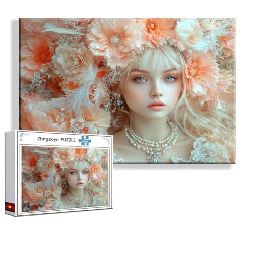 Puzzle Frau Blume 4000 Teile Groß XXL 140 x 87 cm, Jigsaw Art Impossible Erwachsene Anspruchsvoll, DIY Klassische Jigsaw Erwachsene, Junge, Mädchen, Geschicklichkeitsspiel für Die Ganze Familie P-7 von Zhngzoyn