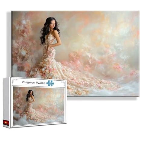 Puzzle Frau Schönheit 1000 Teile Groß XXL 75 x 50 cm, Jigsaw art Impossible Erwachsene Anspruchsvoll, DIY Klassische Jigsaw Erwachsene, Junge, Mädchen, Geschicklichkeitsspiel für Die Ganze Familie V-6 von Zhngzoyn
