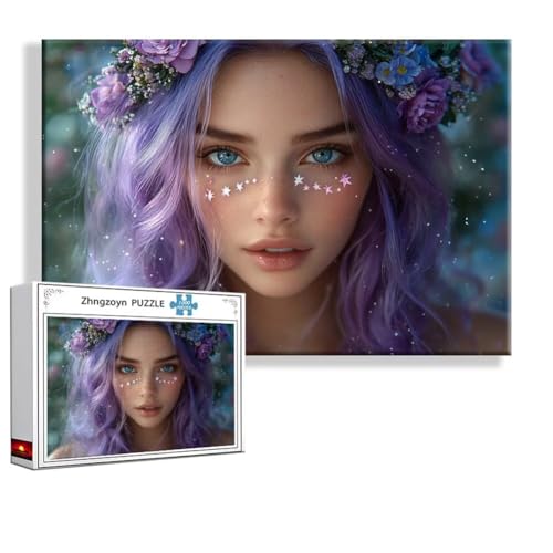 Puzzle Frau Schönheit 1000 Teile Groß XXL 75 x 50 cm, Jigsaw art Impossible Erwachsene Anspruchsvoll, DIY Klassische Jigsaw Erwachsene, Junge, Mädchen, Geschicklichkeitsspiel für Die Ganze Familie I-1 von Zhngzoyn
