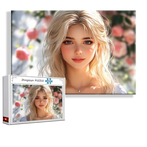 Puzzle Frau Schönheit 1500 Teile Groß XXL 87 x 57 cm, Jigsaw art Impossible Erwachsene Anspruchsvoll, DIY Klassische Jigsaw Erwachsene, Junge, Mädchen, Geschicklichkeitsspiel für Die Ganze Familie W-4 von Zhngzoyn