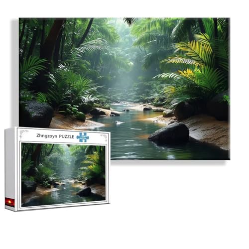 Puzzle Frühling Landschaft 1000 Teile Groß XXL 75x50 cm, Jigsaw Art Impossible Erwachsene Anspruchsvoll, Klassische Jigsaw Erwachsene, Junge, Mädchen, Geschicklichkeitsspiel für Die Ganze Familie G-6 von Zhngzoyn