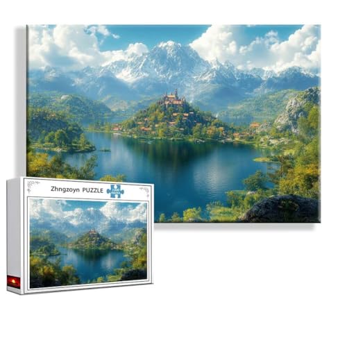 Puzzle Frühling Landschaft 1500 Teile Groß XXL 87x57 cm, Jigsaw Art Impossible Erwachsene Anspruchsvoll, Klassische Jigsaw Erwachsene, Junge, Mädchen, Geschicklichkeitsspiel für Die Ganze Familie N-3 von Zhngzoyn
