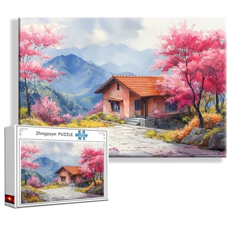 Puzzle Frühling Landschaft 5000 Teile Groß XXL 156x105 cm, Jigsaw Art Impossible Erwachsene Anspruchsvoll, Klassische Jigsaw Erwachsene, Junge, Mädchen, Geschicklichkeitsspiel für Ganze Familie A-2 von Zhngzoyn