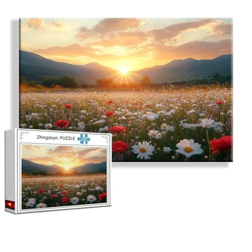 Puzzle Frühling Sonnenuntergang 3000 Teile Groß XXL 120x80 cm, Jigsaw Art Impossible Erwachsene Anspruchsvoll, Klassische Jigsaw Erwachsene, Junge, Mädchen, Geschicklichkeitsspiel für Familie Q-5 Puzzle Frühling Sonnenuntergang 3000 Teile Groß XXL 120x80 cm, Jigsaw Art Impossible Erwachsene Anspruchsvoll, Klassische Jigsaw Erwachsene, Junge, Mädchen, Geschicklichkeitsspiel für Familie Q-5 von Zhngzoyn