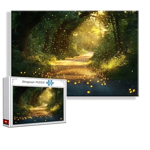 Puzzle Frühling Wald 1500 Teile Groß XXL 87 x 57 cm, Jigsaw Art Impossible Erwachsene Anspruchsvoll, DIY Klassische Jigsaw Erwachsene, Junge, Mädchen, Geschicklichkeitsspiel für Die Ganze Familie U-0 von Zhngzoyn