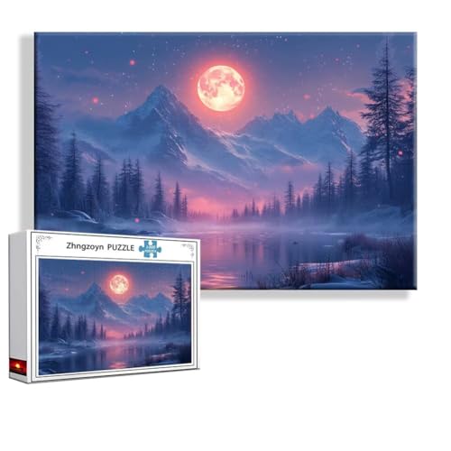 Puzzle Gebirge Landschaft 5000 Teile Groß XXL 156x105 cm, Jigsaw art Impossible Erwachsene Anspruchsvoll, Klassische Jigsaw Erwachsene, Junge, Mädchen, Geschicklichkeitsspiel für Die Ganze Familie O-4 von Zhngzoyn