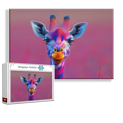 Puzzle Hirsch Tier 1000 Teile Groß XXL 75 x 50 cm, Jigsaw Art Impossible Erwachsene Anspruchsvoll, DIY Klassische Jigsaw Erwachsene, Junge, Mädchen, Geschicklichkeitsspiel für Die Ganze Familie T-4 von Zhngzoyn