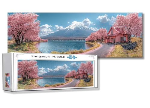 Puzzle Japan 900 Teile Berg Puzzle Erwachsene Anspruchsvoll Groß XXL 87 x 34 cm Jigsaw panorama, Schwer Impossible Jigsaw, 2025 Klassische Holzpuzzle für Erwachsene Männer, Frauen, ältere Menschen T-5 von Zhngzoyn