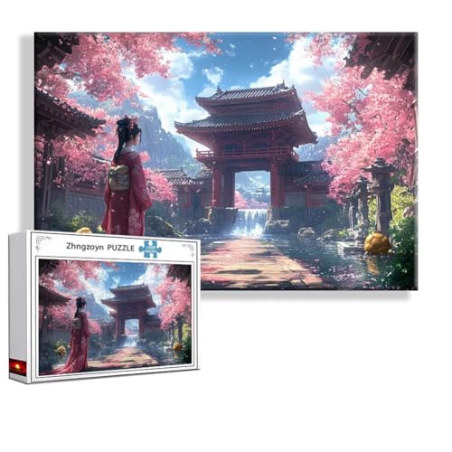 Puzzle Japan Landschaft 1000 Teile Groß XXL 75 x 50 cm, Jigsaw Art Impossible Erwachsene Anspruchsvoll, Klassische Jigsaw Erwachsene, Junge, Mädchen, Geschicklichkeitsspiel für Die Ganze Familie E-1 von Zhngzoyn