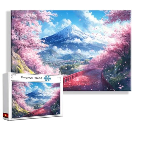 Puzzle Japan Landschaft 1000 Teile Groß XXL 75 x 50 cm, Jigsaw Art Impossible Erwachsene Anspruchsvoll, Klassische Jigsaw Erwachsene, Junge, Mädchen, Geschicklichkeitsspiel für Die Ganze Familie R-2 von Zhngzoyn