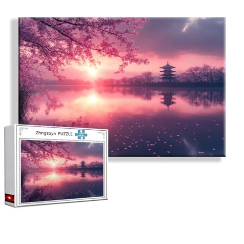 Puzzle Japan Landschaft 1000 Teile Groß XXL 75 x 50 cm, Jigsaw Art Impossible Erwachsene Anspruchsvoll, Klassische Jigsaw Erwachsene, Junge, Mädchen, Geschicklichkeitsspiel für Die Ganze Familie T-0 von Zhngzoyn