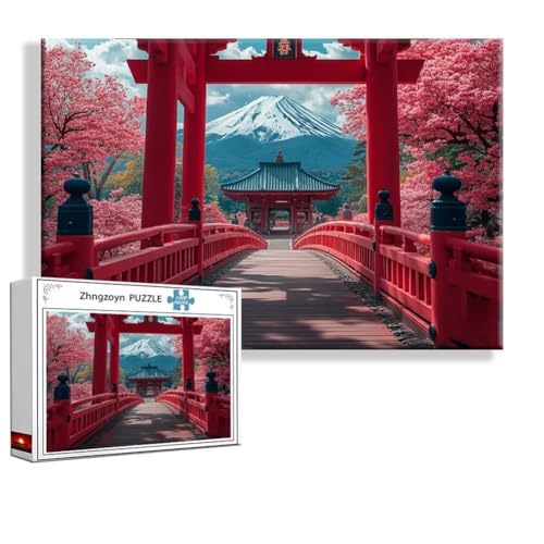 Puzzle Japan Landschaft 3000 Teile Groß XXL 120 x 80 cm, Jigsaw Art Impossible Erwachsene Anspruchsvoll, Klassische Jigsaw Erwachsene, Junge, Mädchen, Geschicklichkeitsspiel für Die Ganze Familie V-2 von Zhngzoyn