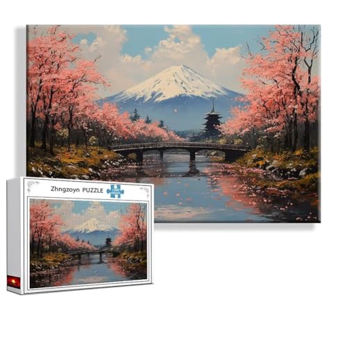 Puzzle Japan Vulkan Fuji 4000 Teile Groß XXL 140 x 87 cm, Jigsaw art Impossible Erwachsene Anspruchsvoll, Klassische Jigsaw Erwachsene, Junge, Mädchen, Geschicklichkeitsspiel für Die Ganze Familie G-0 von Zhngzoyn