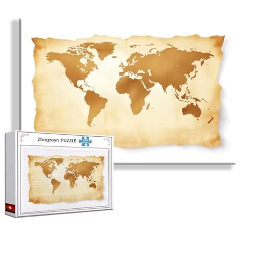 Puzzle Karte Retro 3000 Teile Groß XXL 120 x 80 cm, Jigsaw Art Impossible Erwachsene Anspruchsvoll, DIY Klassische Jigsaw Erwachsene, Junge, Mädchen, Geschicklichkeitsspiel für Die Ganze Familie O-8 von Zhngzoyn
