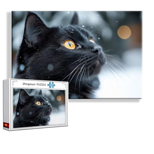 Puzzle Katze Tier 2000 Teile Groß XXL 100 x 70 cm, Jigsaw Art Impossible Erwachsene Anspruchsvoll, DIY Klassische Jigsaw Erwachsene, Junge, Mädchen, Geschicklichkeitsspiel für Die Ganze Familie L-8 von Zhngzoyn