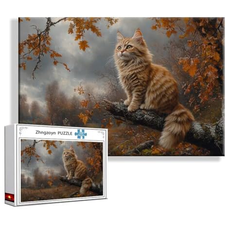 Puzzle Katze Tier 4000 Teile Groß XXL 140 x 87 cm, Jigsaw Art Impossible Erwachsene Anspruchsvoll, DIY Klassische Jigsaw Erwachsene, Junge, Mädchen, Geschicklichkeitsspiel für Die Ganze Familie S-0 von Zhngzoyn