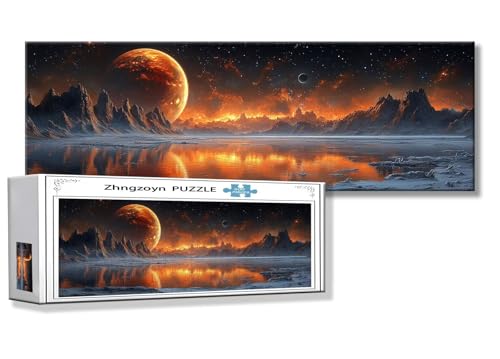 Puzzle Landschaft 900 Teile Berg Puzzle Erwachsene Anspruchsvoll Groß XXL 87 x 34 cm Jigsaw Panorama, 2025 Impossible Jigsaw, Klassische Holzpuzzle für Erwachsene Männer, Frauen, ältere Menschen R-5 von Zhngzoyn