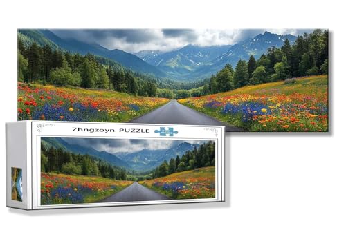 Puzzle Landschaft 900 Teile Berg Puzzle Erwachsene Anspruchsvoll Groß XXL 87 x 34 cm Jigsaw Panorama, 2025 Impossible Jigsaw, Klassische Holzpuzzle für Erwachsene Männer, Frauen, ältere Menschen H-8 von Zhngzoyn