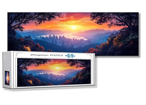 Puzzle Landschaft 900 Teile Sonnenuntergang Puzzle Erwachsene Anspruchsvoll Groß XXL 87 x 34 cm Jigsaw panorama, Schwer Impossible Jigsaw, 2025 Klassische Holzpuzzle für Erwachsene Männer, Frauen, X-4 Puzzle Landschaft 900 Teile Sonnenuntergang Puzzle Erwachsene Anspruchsvoll Groß XXL 87 x 34 cm Jigsaw panorama, Schwer Impossible Jigsaw, 2025 Klassische Holzpuzzle für Erwachsene Männer, Frauen, X-4 von Zhngzoyn