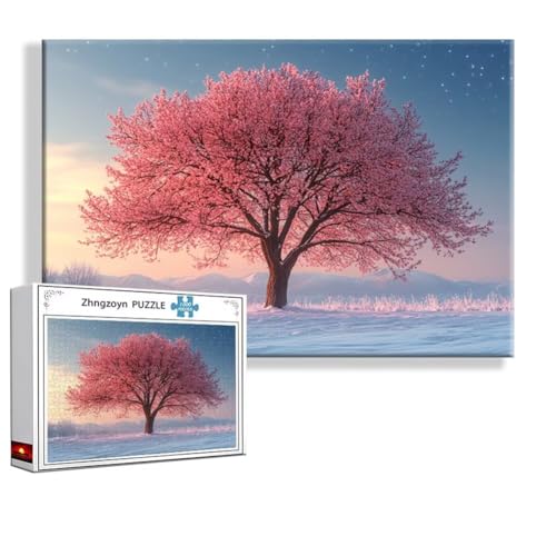 Puzzle Landschaft Baum 1000 Teile Groß XXL 75 x 50 cm, Jigsaw Art Impossible Erwachsene Anspruchsvoll, Klassische Jigsaw Erwachsene, Junge, Mädchen, Geschicklichkeitsspiel für Die Ganze Familie B-7 von Zhngzoyn