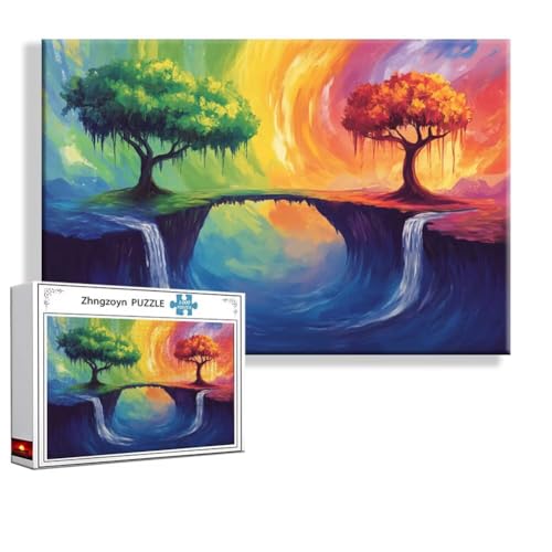 Puzzle Landschaft Baum 4000 Teile Groß XXL 140 x 87 cm, Jigsaw Art Impossible Erwachsene Anspruchsvoll, Klassische Jigsaw Erwachsene, Junge, Mädchen, Geschicklichkeitsspiel für Die Ganze Familie C-9 Puzzle Landschaft Baum 4000 Teile Groß XXL 140 x 87 cm, Jigsaw Art Impossible Erwachsene Anspruchsvoll, Klassische Jigsaw Erwachsene, Junge, Mädchen, Geschicklichkeitsspiel für Die Ganze Familie C-9 von Zhngzoyn