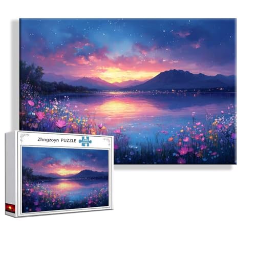 Puzzle Landschaft Blume 2000 Teile Groß XXL 100 x 70 cm, Jigsaw Art Impossible Erwachsene Anspruchsvoll, Klassische Jigsaw Erwachsene, Junge, Mädchen, Geschicklichkeitsspiel für Die Ganze Familie N-8 von Zhngzoyn
