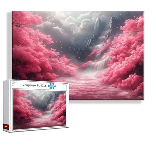 Puzzle Landschaft Fallen 1000 Teile Groß XXL 75 x 50 cm, Jigsaw Art Impossible Erwachsene Anspruchsvoll, Klassische Jigsaw Erwachsene, Junge, Mädchen, Geschicklichkeitsspiel für Die Ganze Familie X-8 von Zhngzoyn