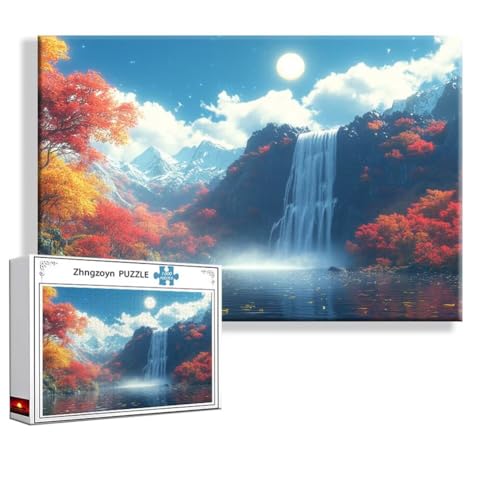 Puzzle Landschaft Fallen 1500 Teile Groß XXL 87 x 57 cm, Jigsaw Art Impossible Erwachsene Anspruchsvoll, Klassische Jigsaw Erwachsene, Junge, Mädchen, Geschicklichkeitsspiel für Die Ganze Familie G-9 von Zhngzoyn