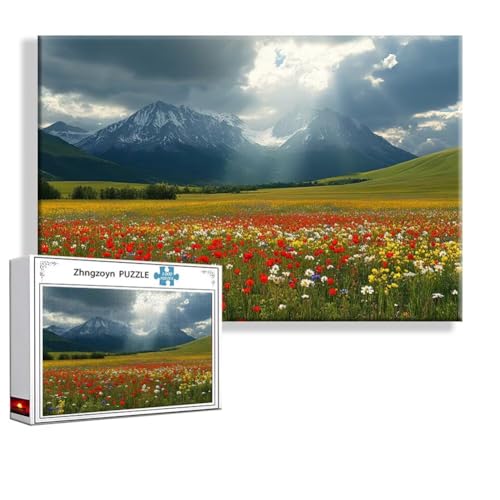 Puzzle Landschaft Frühling 2000 Teile Groß XXL 100x70 cm, Jigsaw art Impossible Erwachsene Anspruchsvoll, Klassische Jigsaw Erwachsene, Junge, Mädchen, Geschicklichkeitsspiel für Die Ganze Familie S-9 von Zhngzoyn