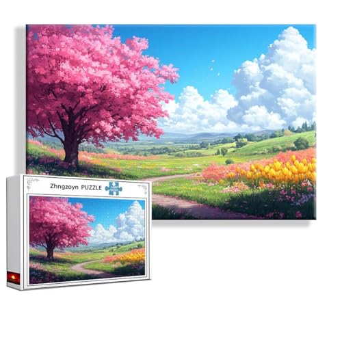 Puzzle Landschaft Frühling 4000 Teile Groß XXL 140x87 cm, Jigsaw art Impossible Erwachsene Anspruchsvoll, Klassische Jigsaw Erwachsene, Junge, Mädchen, Geschicklichkeitsspiel für Die Ganze Familie R-3 von Zhngzoyn