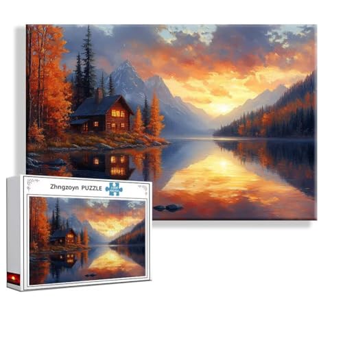 Puzzle Landschaft Herbst 1000 Teile Groß XXL 75 x 50 cm, Jigsaw Art Impossible Erwachsene Anspruchsvoll, Klassische Jigsaw Erwachsene, Junge, Mädchen, Geschicklichkeitsspiel für Die Ganze Familie Z-3 von Zhngzoyn