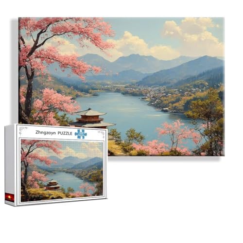 Puzzle Landschaft Japan 2000 Teile Groß XXL 100 x 70 cm, Jigsaw Art Impossible Erwachsene Anspruchsvoll, Klassische Jigsaw Erwachsene, Junge, Mädchen, Geschicklichkeitsspiel für Die Ganze Familie R-2 von Zhngzoyn