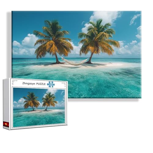 Puzzle Landschaft Ozean 1000 Teile Groß XXL 75 x 50 cm, Jigsaw Art Impossible Erwachsene Anspruchsvoll, Klassische Jigsaw Erwachsene, Junge, Mädchen, Geschicklichkeitsspiel für Die Ganze Familie L-0 von Zhngzoyn