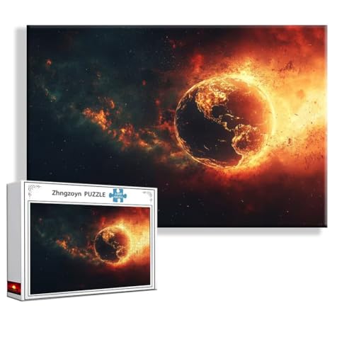 Puzzle Landschaft Planet 4000 Teile Groß XXL 140 x 87 cm, Jigsaw art Impossible Erwachsene Anspruchsvoll, Klassische Jigsaw Erwachsene, Junge, Mädchen, Geschicklichkeitsspiel für Die Ganze Familie O-2 von Zhngzoyn
