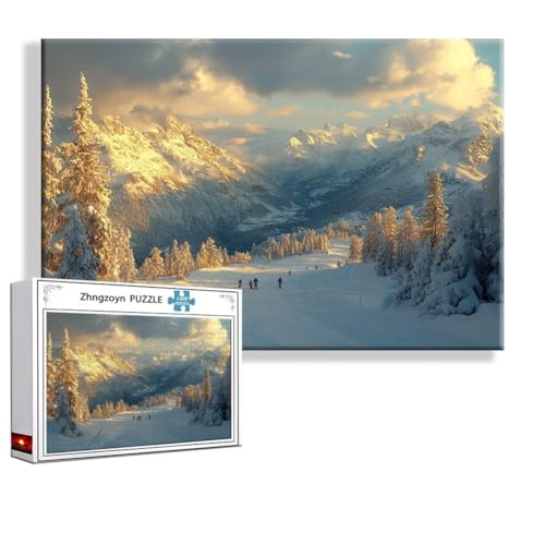 Puzzle Landschaft Schneeberg 1000 Teile Groß XXL 75x50 cm, Jigsaw Art Impossible Erwachsene Anspruchsvoll, Klassische Jigsaw Erwachsene, Junge, Mädchen, Geschicklichkeitsspiel für Ganze Familie B-2 Puzzle Landschaft Schneeberg 1000 Teile Groß XXL 75x50 cm, Jigsaw Art Impossible Erwachsene Anspruchsvoll, Klassische Jigsaw Erwachsene, Junge, Mädchen, Geschicklichkeitsspiel für Ganze Familie B-2 von Zhngzoyn