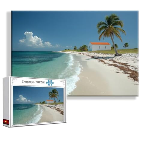 Puzzle Landschaft Strand 1000 Teile Groß XXL 75 x 50 cm, Jigsaw Art Impossible Erwachsene Anspruchsvoll, Klassische Jigsaw Erwachsene, Junge, Mädchen, Geschicklichkeitsspiel für Die Ganze Familie R-2 von Zhngzoyn