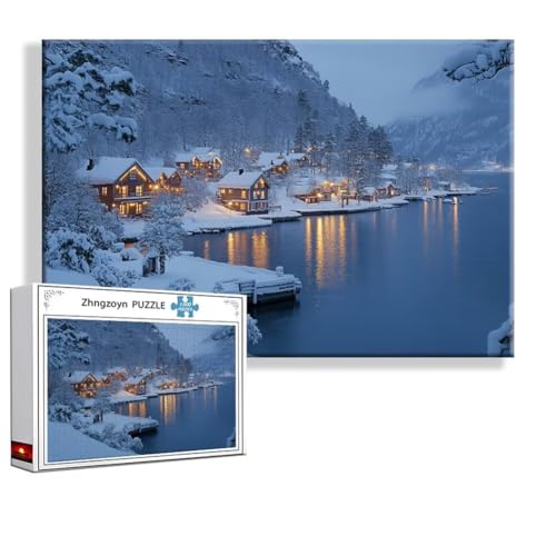Puzzle Landschaft Winter 3000 Teile Groß XXL 120 x 80 cm, Jigsaw art Impossible Erwachsene Anspruchsvoll, Klassische Jigsaw Erwachsene, Junge, Mädchen, Geschicklichkeitsspiel für Die Ganze Familie L-8 von Zhngzoyn