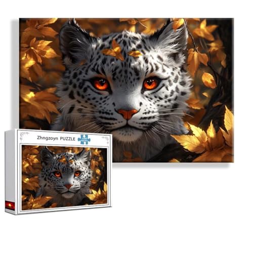 Puzzle Leopard Tier 2000 Teile Groß XXL 100 x 70 cm, Jigsaw Art Impossible Erwachsene Anspruchsvoll, DIY Klassische Jigsaw Erwachsene, Junge, Mädchen, Geschicklichkeitsspiel für Die Ganze Familie D-8 von Zhngzoyn